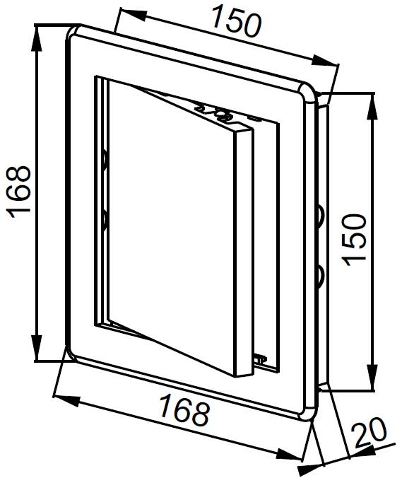 Drzwiczki rewizyjne plastikowe 15x15 białe - 2
