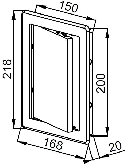 Drzwiczki rewizyjne plastikowe 15x20 białe - 2