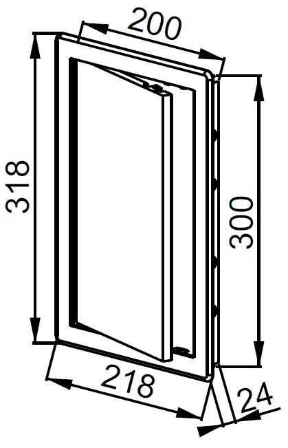 Drzwiczki rewizyjne plastikowe 20x30 białe - 2