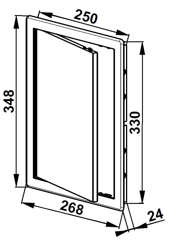 Drzwiczki rewizyjne plastikowe 25x33 białe - 2