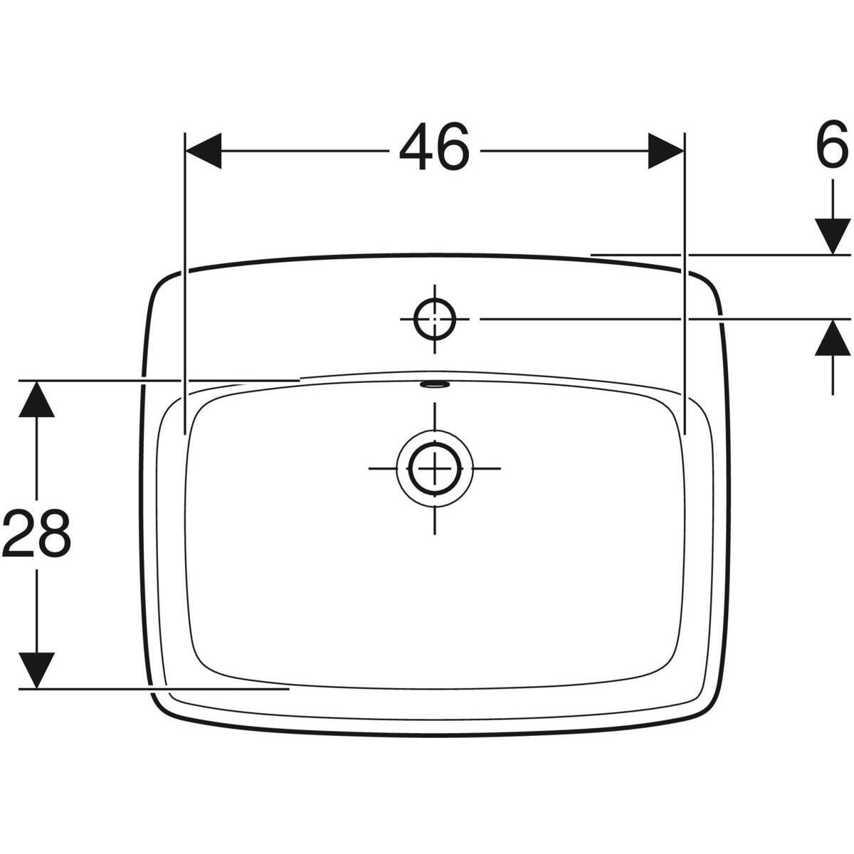 Umywalka wpuszczana Geberit Selnova 55 cm 501.466.00.7 - 2