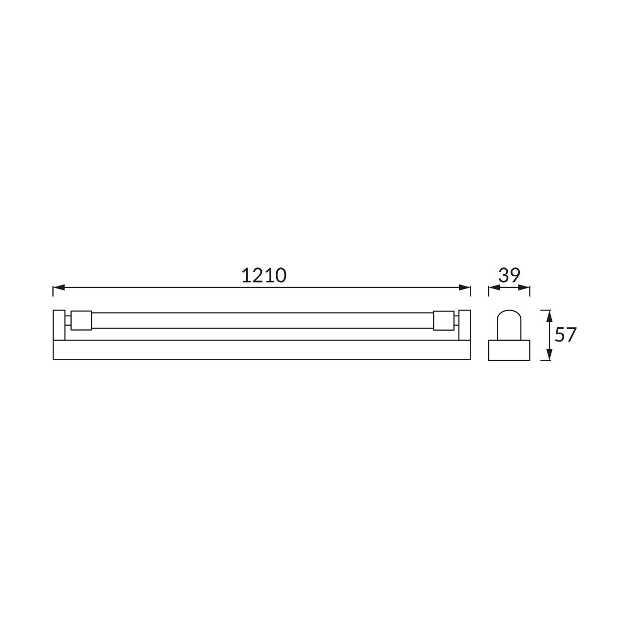 Belka Tubi T8 G13 + świetlówka LED 18W 120cm - 2