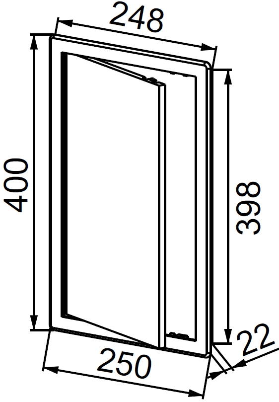 Drzwiczki rewizyjne plastikowe 25x40 białe - 2