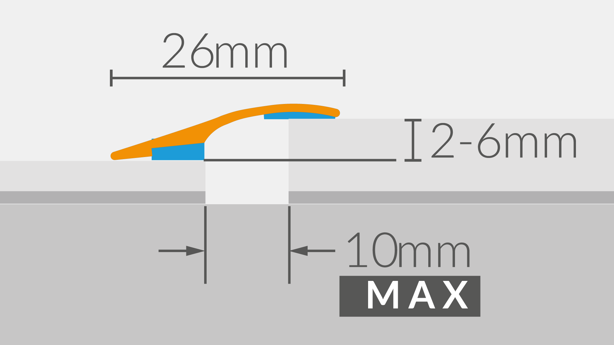 Profil wyrównujący Pro 26 1860x26mm Tytan - 2