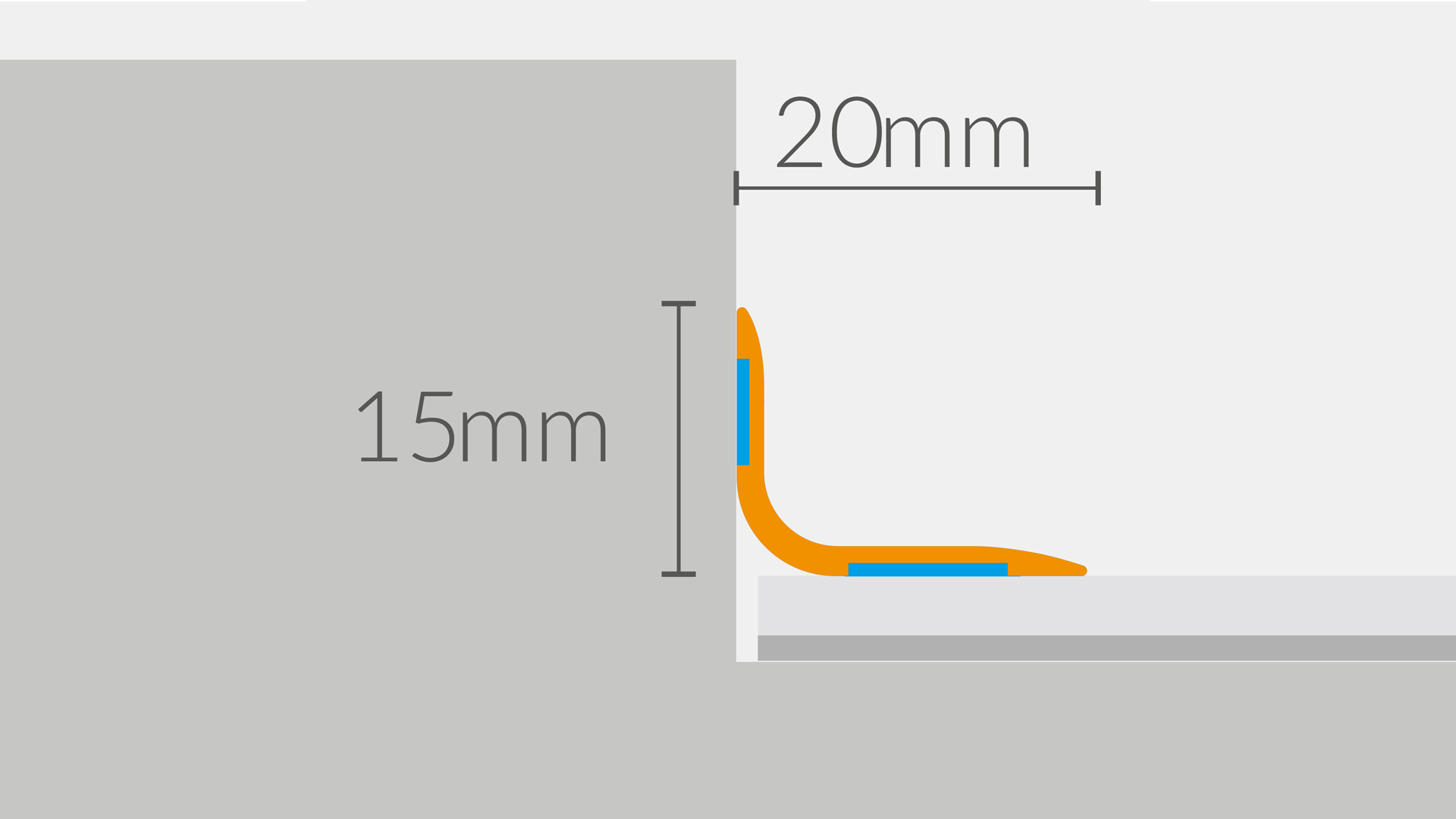 Profil zakończeniowy Pro L 930x15x20mm srebrny - 2