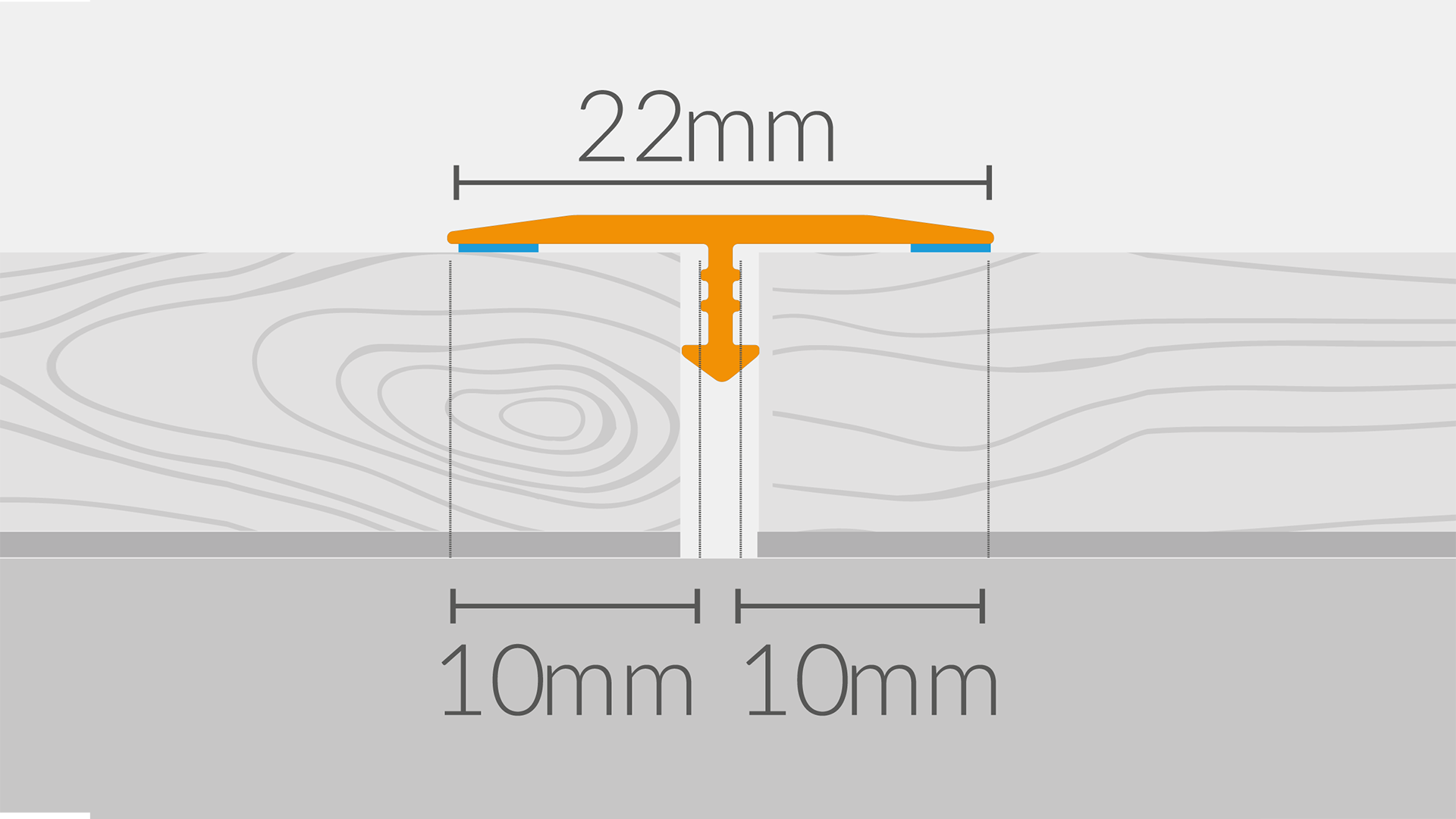 Profil dylatacyjny Pro T 930x22mm Tytan - 2