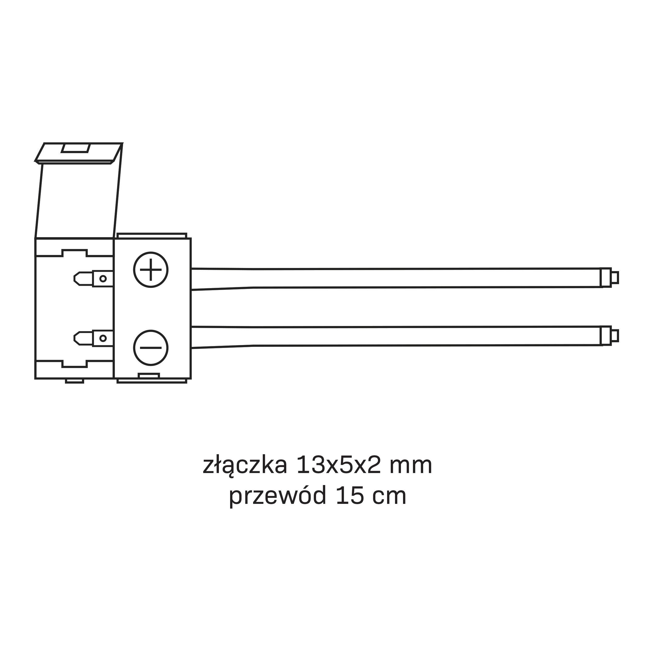 Złącze do taśm LED 8mm zacisk-przewód - 2