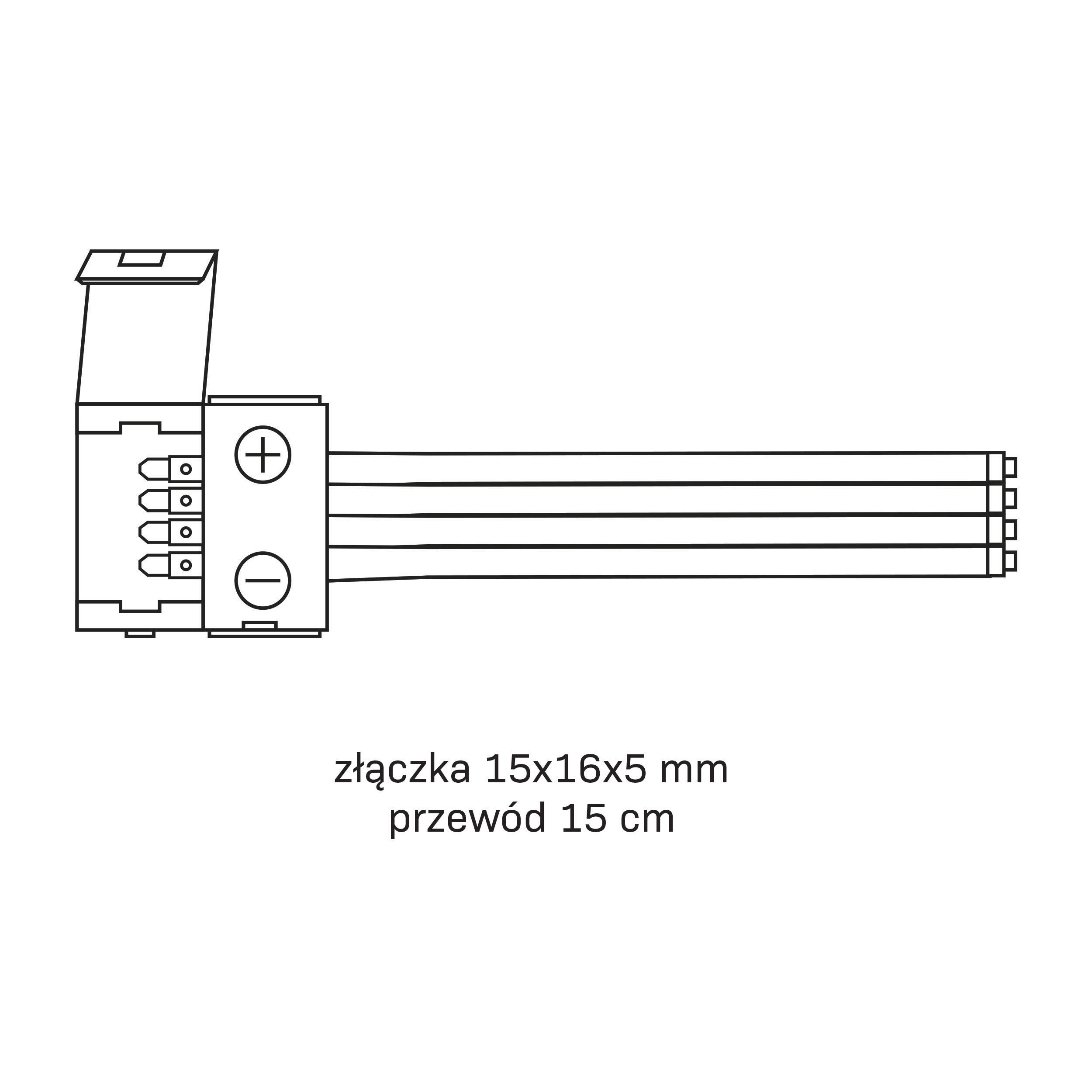 Złącze do taśm LED RGB 10mm zacisk-przewód - 2