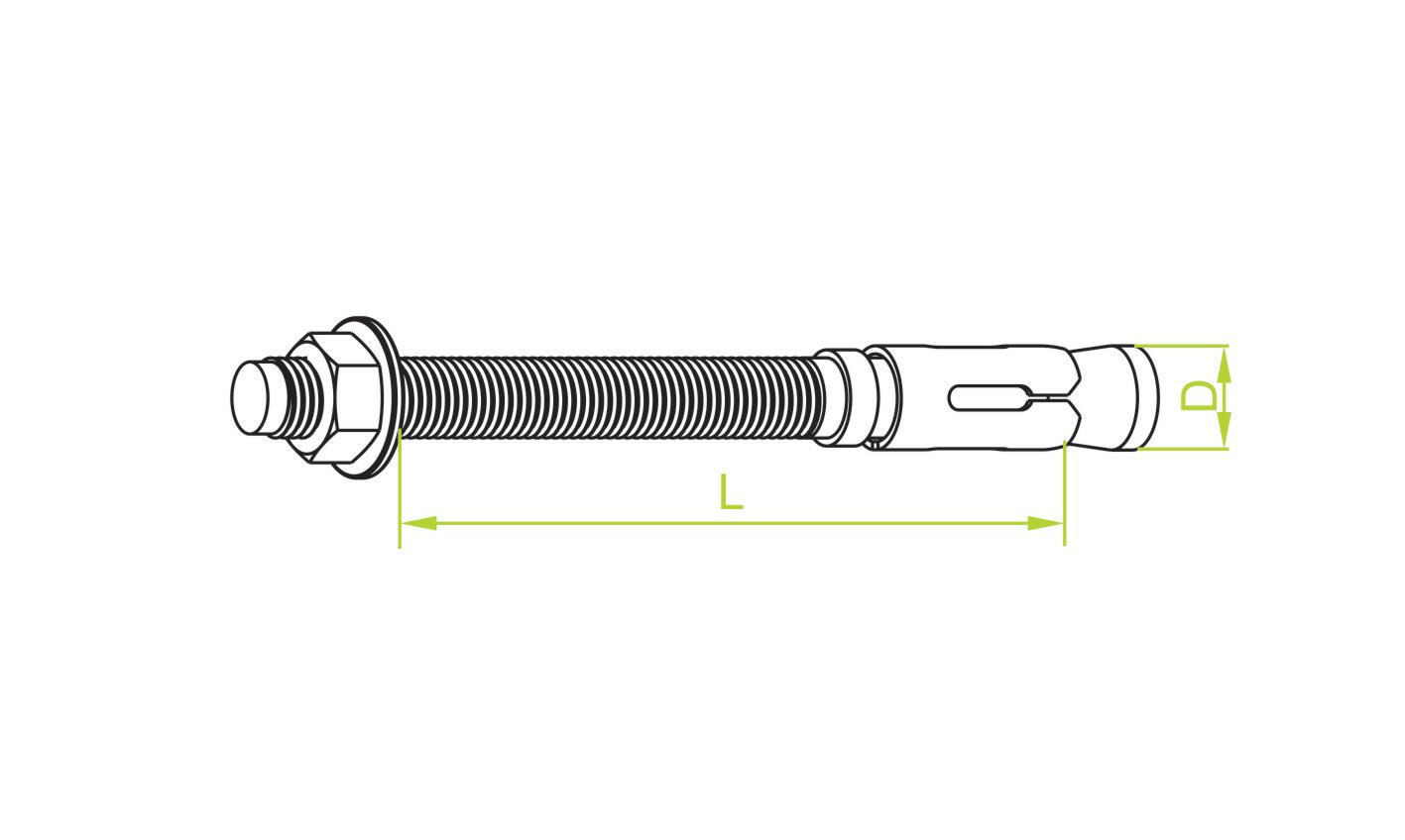 Śruba rozporowa pierścieniowa PSR M8x75 - 2