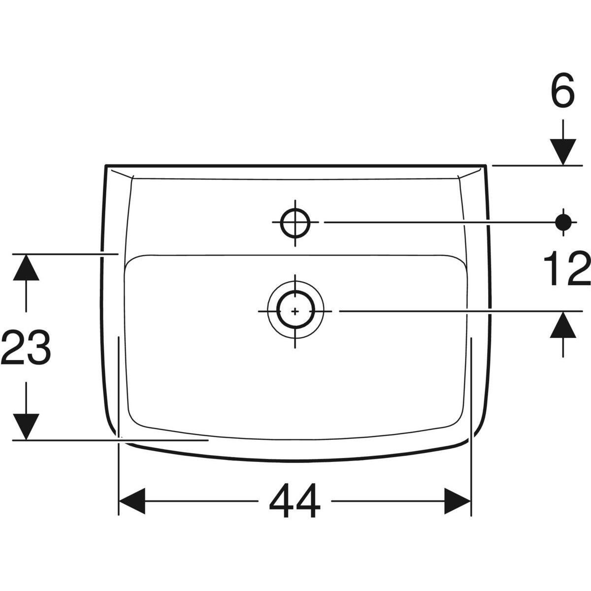 Umywalka meblowa Koło Rekord 50 x 38 cm biała - 2