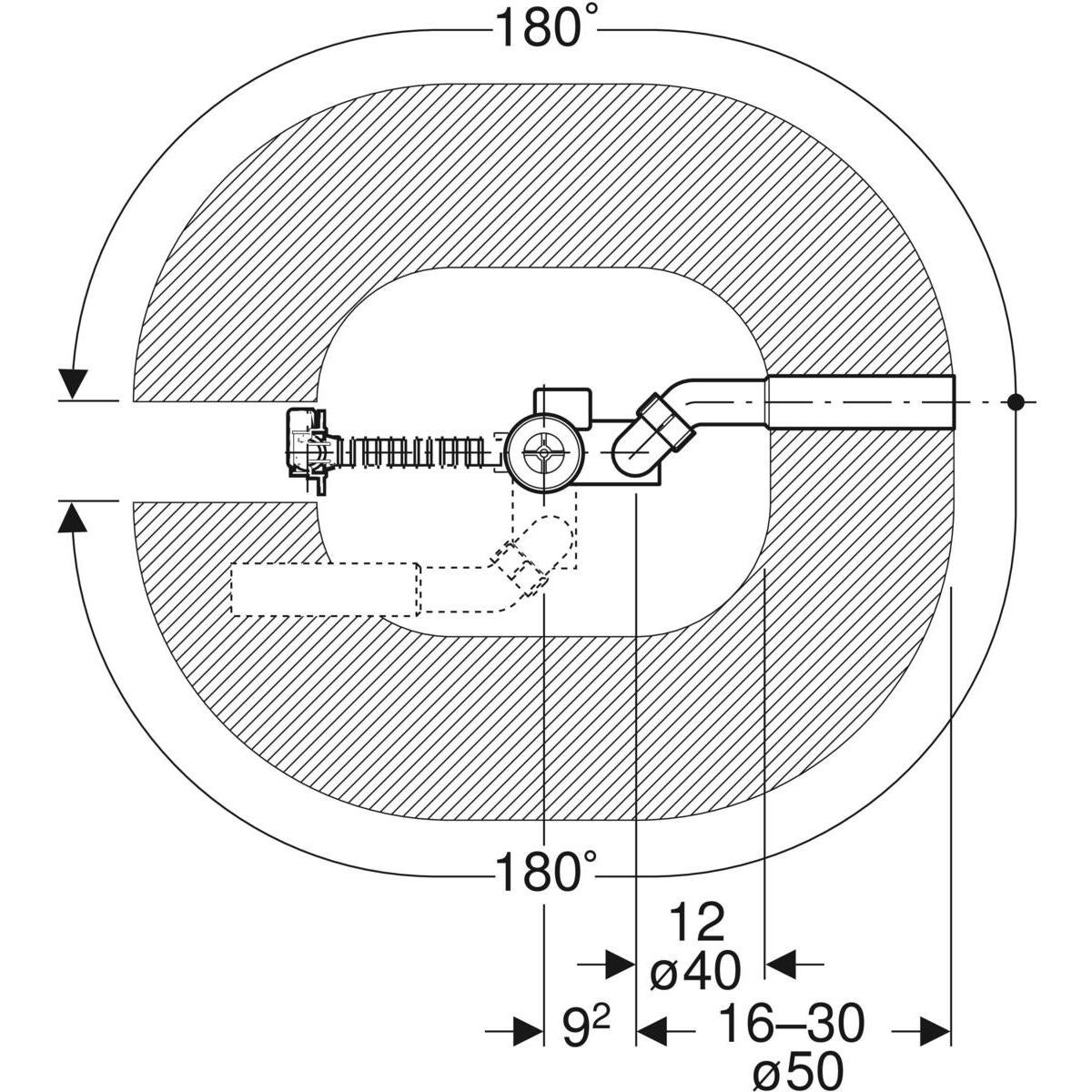 Syfon wannowy klik-klak 52 mm chrom - 2