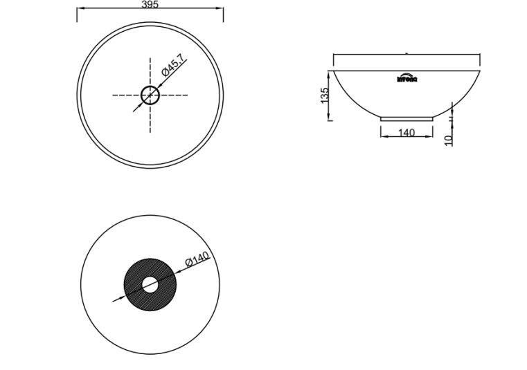 Umywalka nablatowa Invena Dokos 40 cm CE-19-005-C - 3