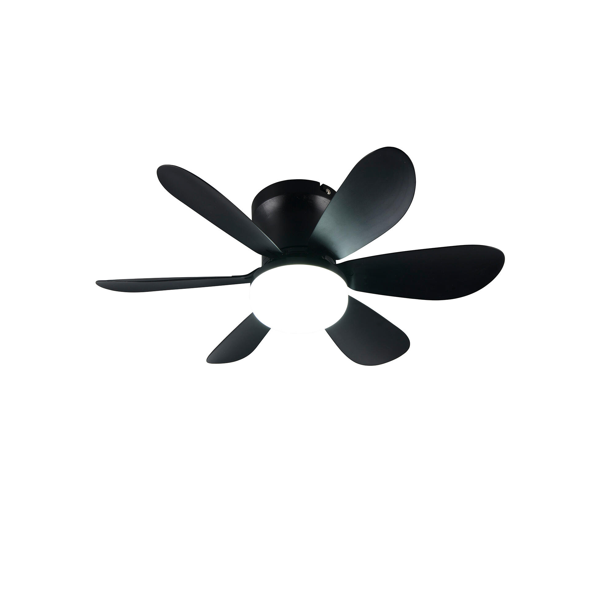 Ventoinha de teto com lâminas com fonte de luz Lund d52 cm 65000K IP20 preto - 2