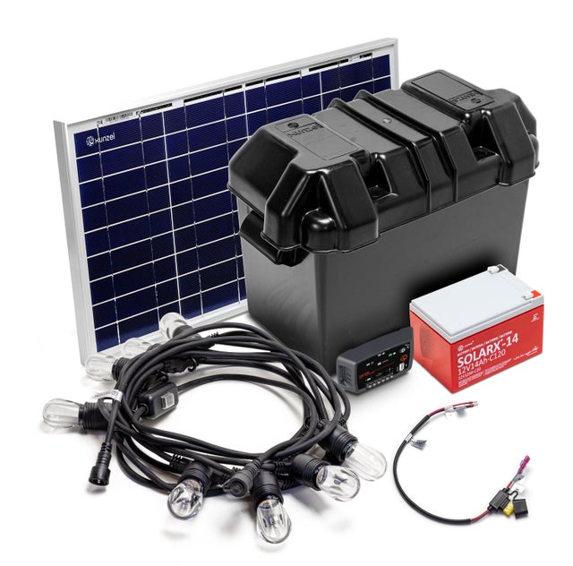 Kit de energía solar sin conexión XUNZEL de 8 led 4000k de 1W de potencia con 14 horas de autonomía
