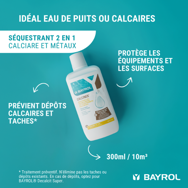 Anti calcaire piscine BAYROL Calcinex, liquide 3 l - 3