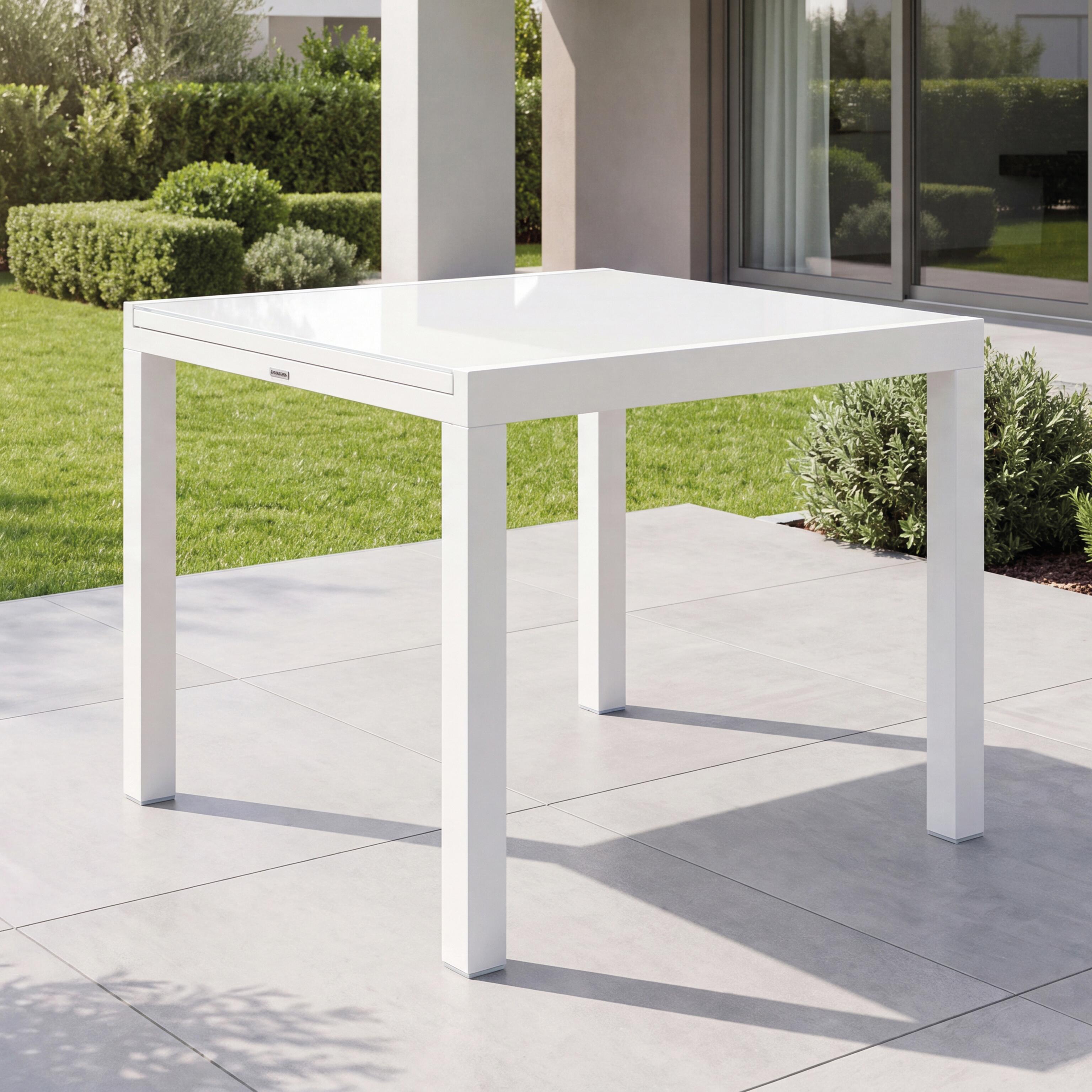 Mesa de alumínio NATERIAL LYRA BRANCO 90/160X90CM - 5