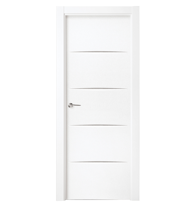 PUERTA ABATIBLE EN BLOCK LU5 LACADA BLANCA CIEGA 70,5CM DERECHA