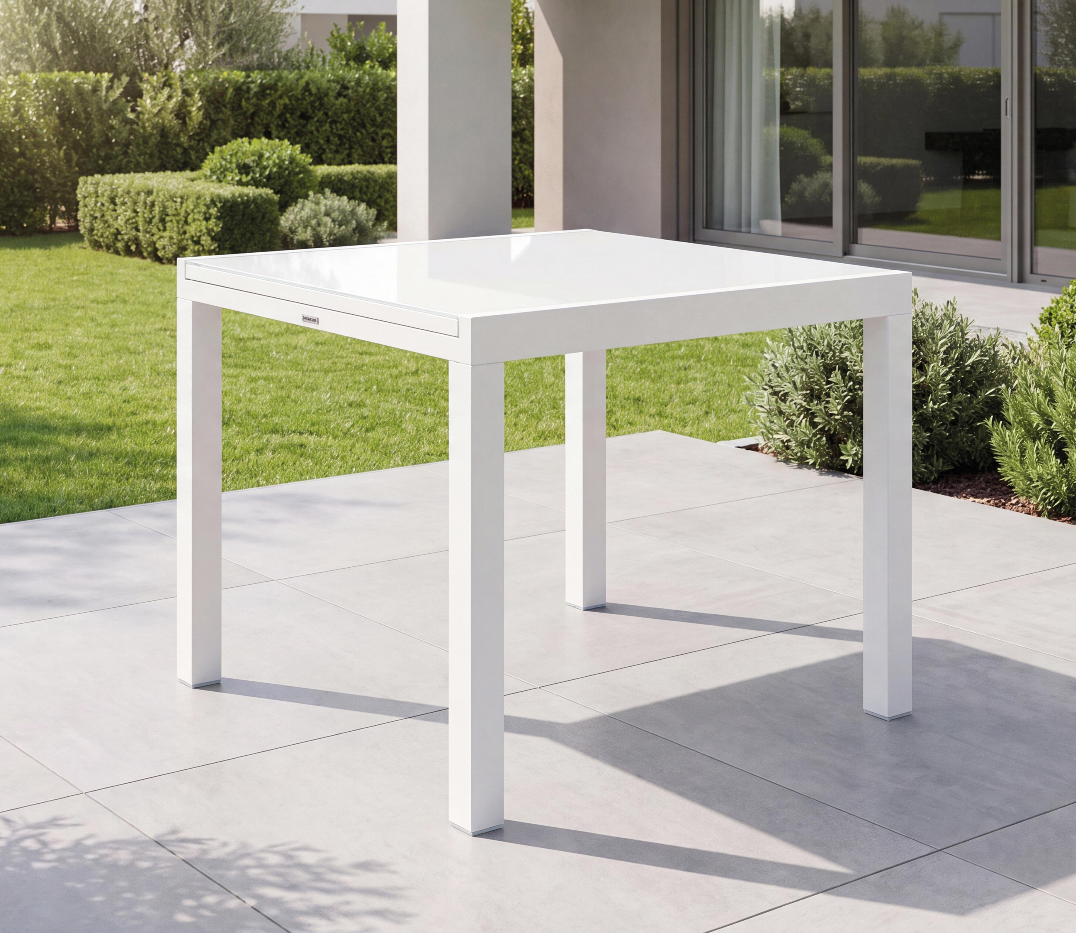 Mesa de alumínio NATERIAL LYRA BRANCO 90/160X90CM - 4