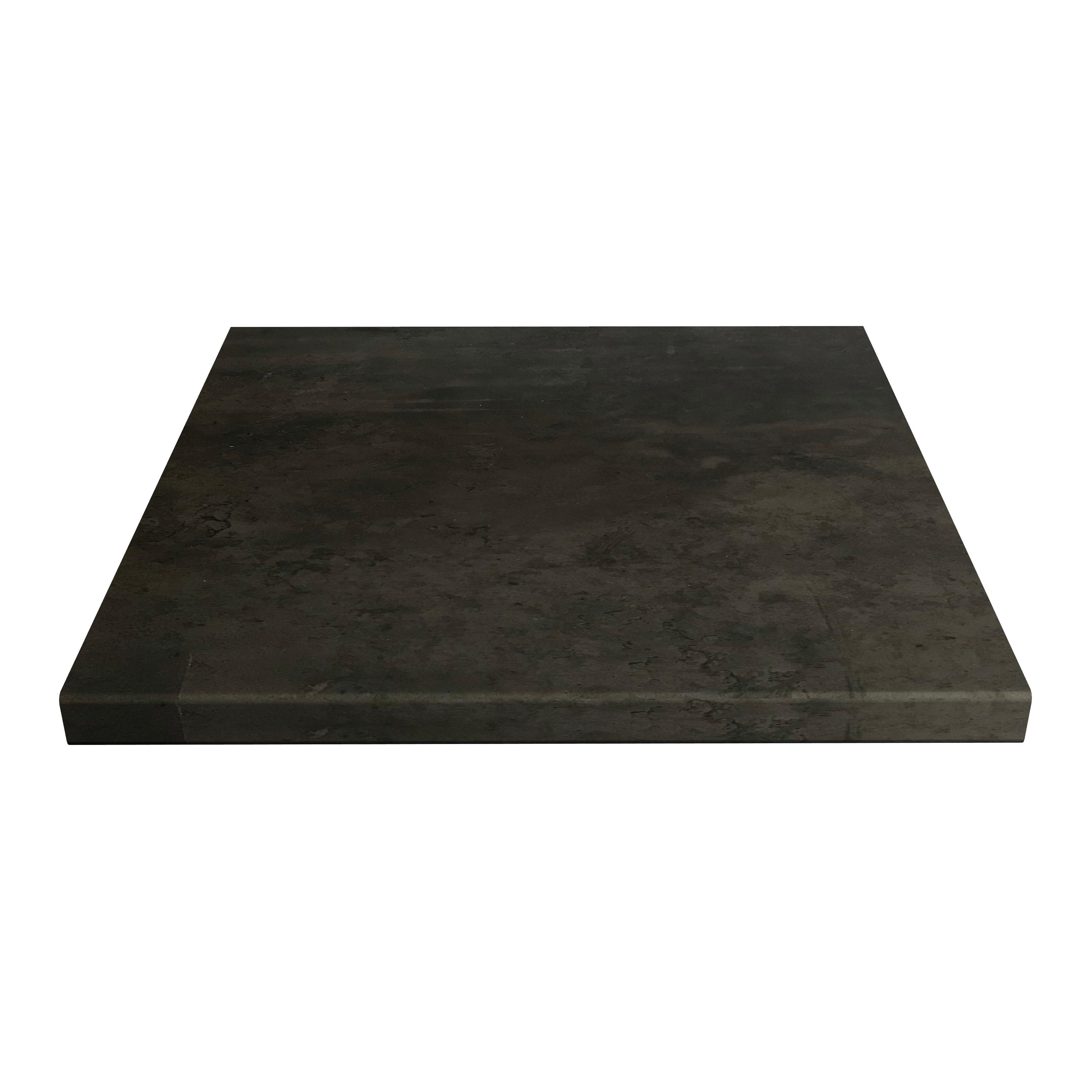 Piano cucina in truciolare rivestito in laminato cpl grigio antracite Antracite L 246 x P 63.5 cm, spessore 3.8 cm - 7