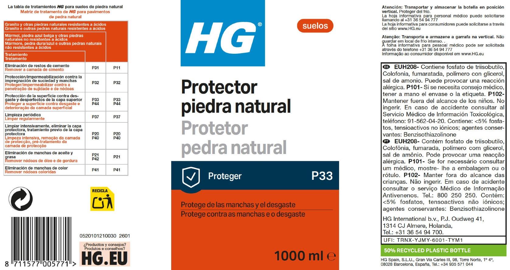 Protetor e brilho mármore e pedra natural 1 L HG - 3