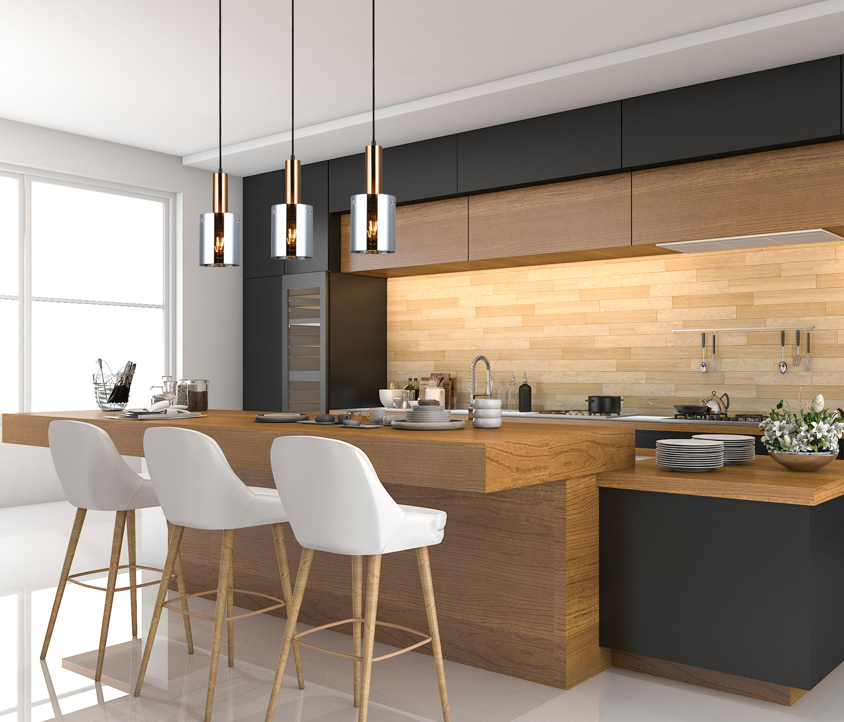 Lampa wisząca Sardo mosiądz 3 x E27 Italux - 2