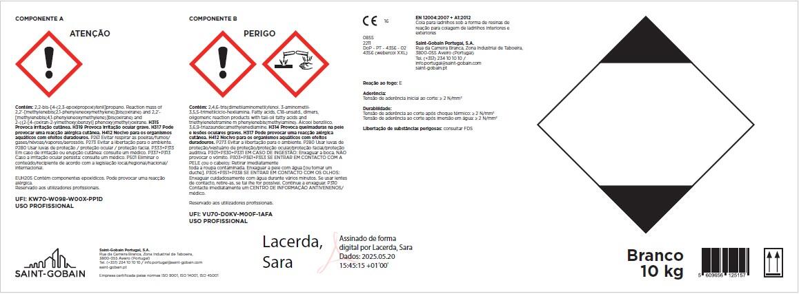 Cimento cola xxl branco 10 kg Webercol - 2