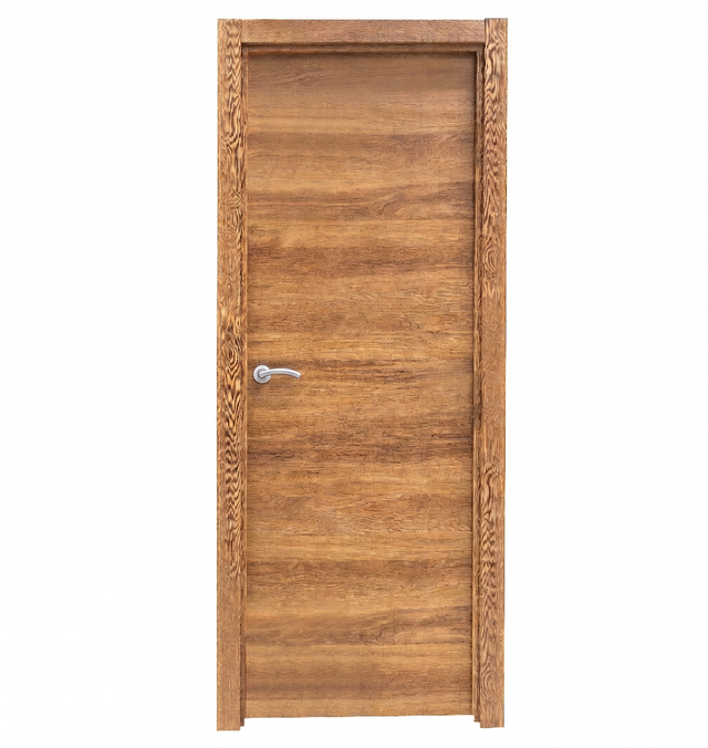 PUERTA INTERIOR EN BLOCK VINILO NOGAL CIEGA 62,5CM IZQUIERDA