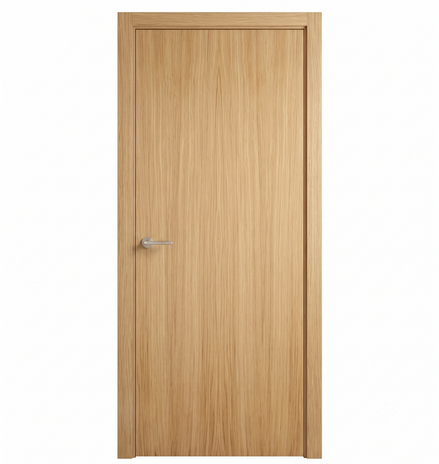 PUERTA INTERIOR EN BLOCK MELAMINA ROBLE P CIEGA 62.5CM IZQUIERDA
