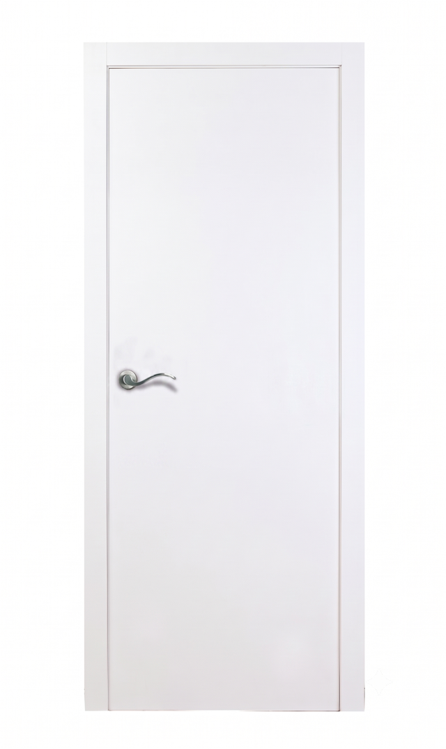 PUERTA INTERIOR EN BLOCK LISA MELAMINA BLANCA CIEGA 62,5CM DERECHA
