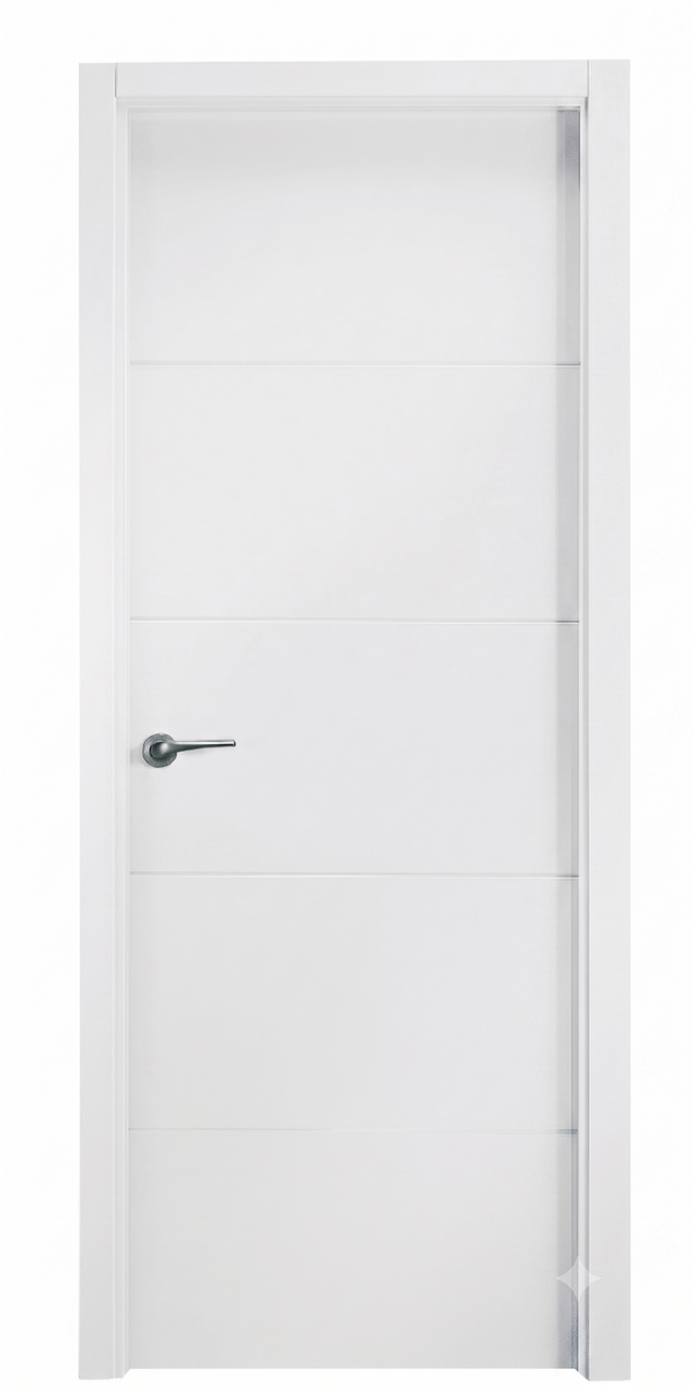 PUERTA INTERIOR EN BLOCK VT5 LACADA BLANCA CIEGA 62,5CM DERECHA
