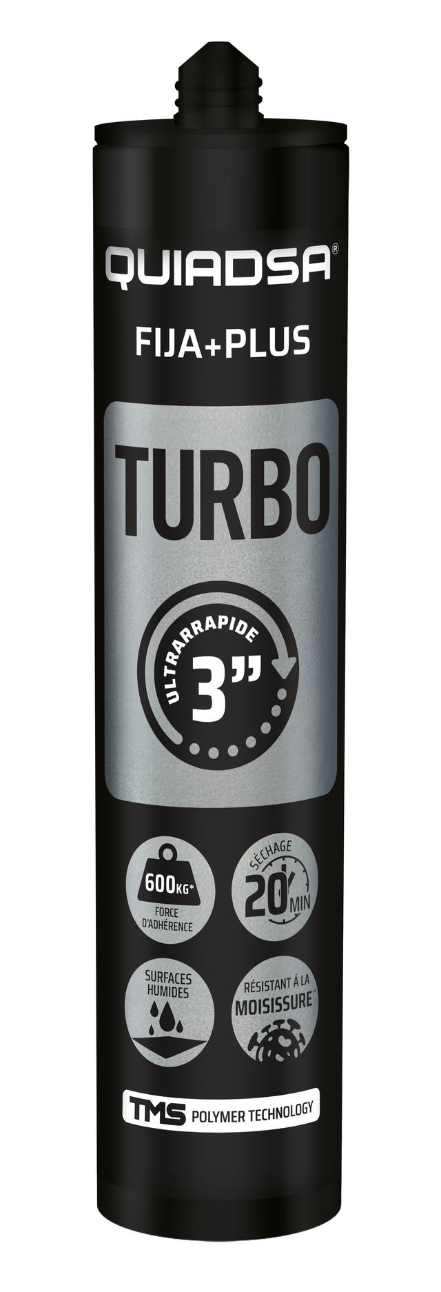 Colle élastique tous matériaux blanc 300 ml Hightack turbo - QUIADSA