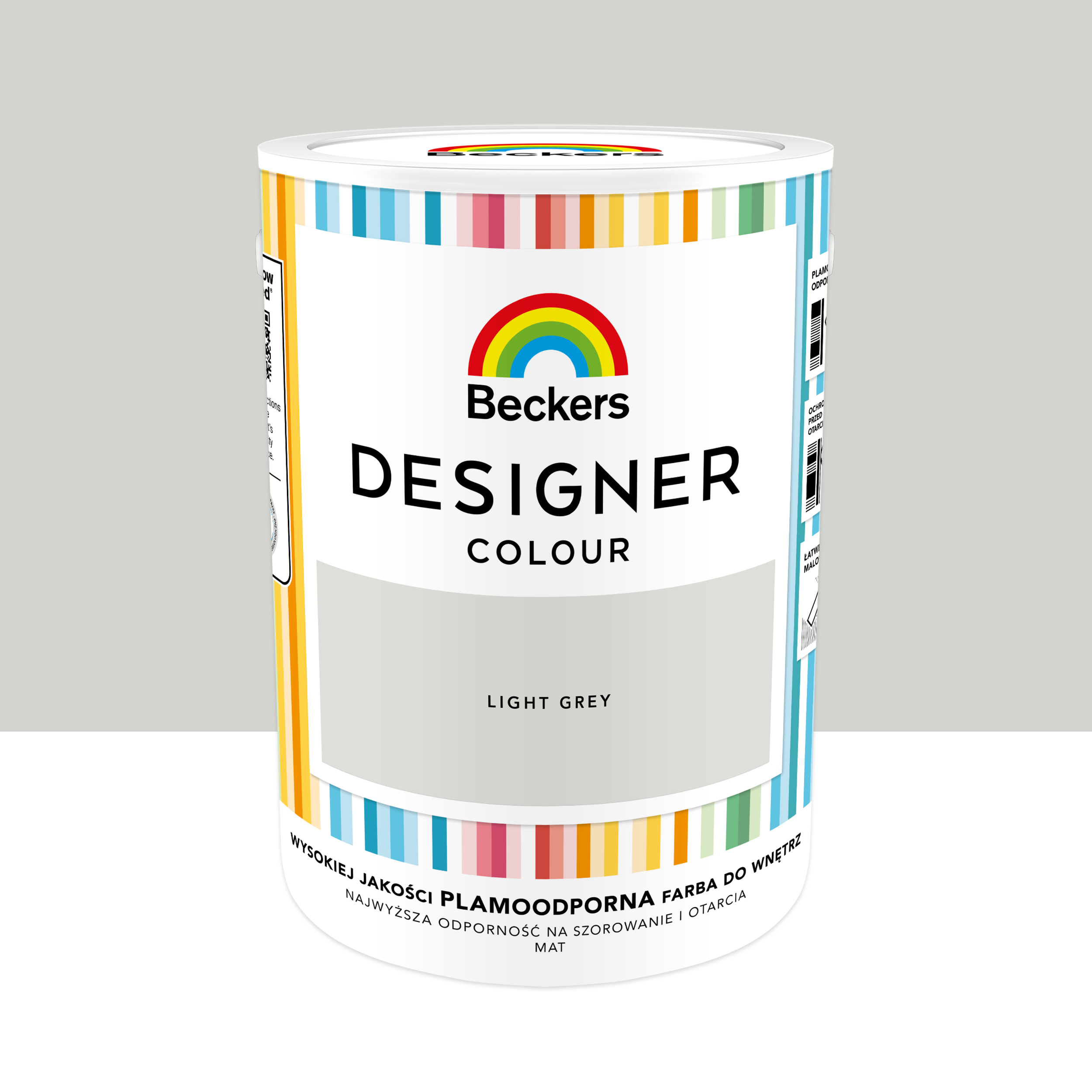 Farba wewnętrzna Beckers Designer Colour Light Grey 5 l - 2