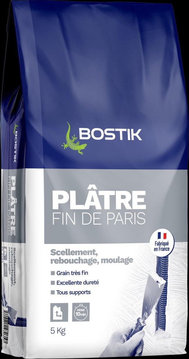 Plâtre fin de Paris en poudre intérieur 5 kg - BOSTIK