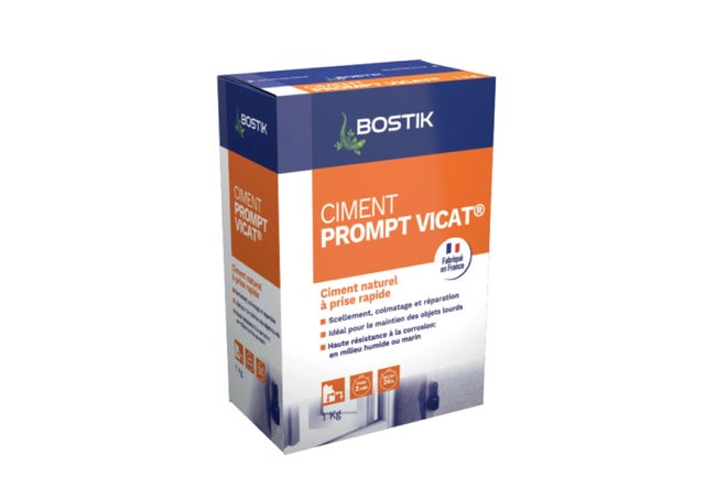 Ciment prise rapide en poudre intérieur & extérieur 1 kg - Prompt Vicat BOSTIK