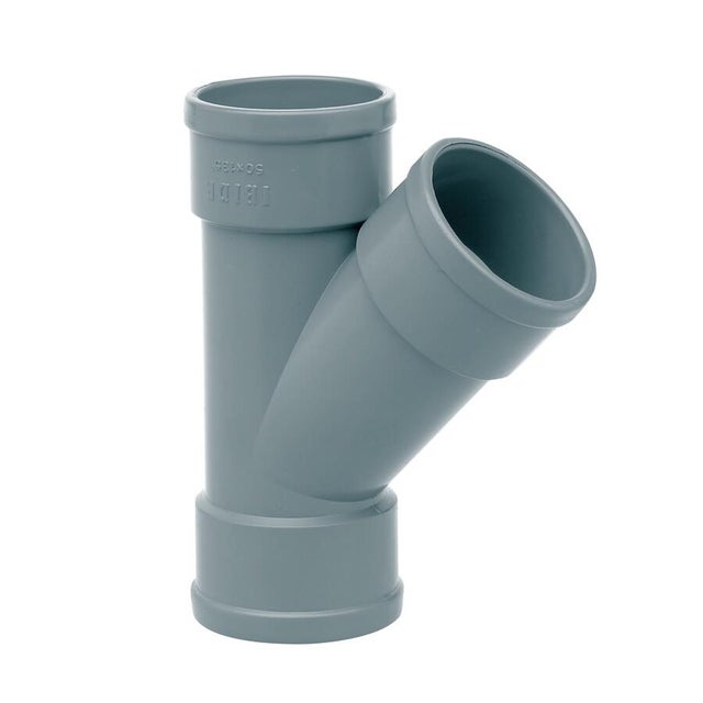 DERIVACIÓN 45º 50MM PVC HEMBRA-HEMBRA
