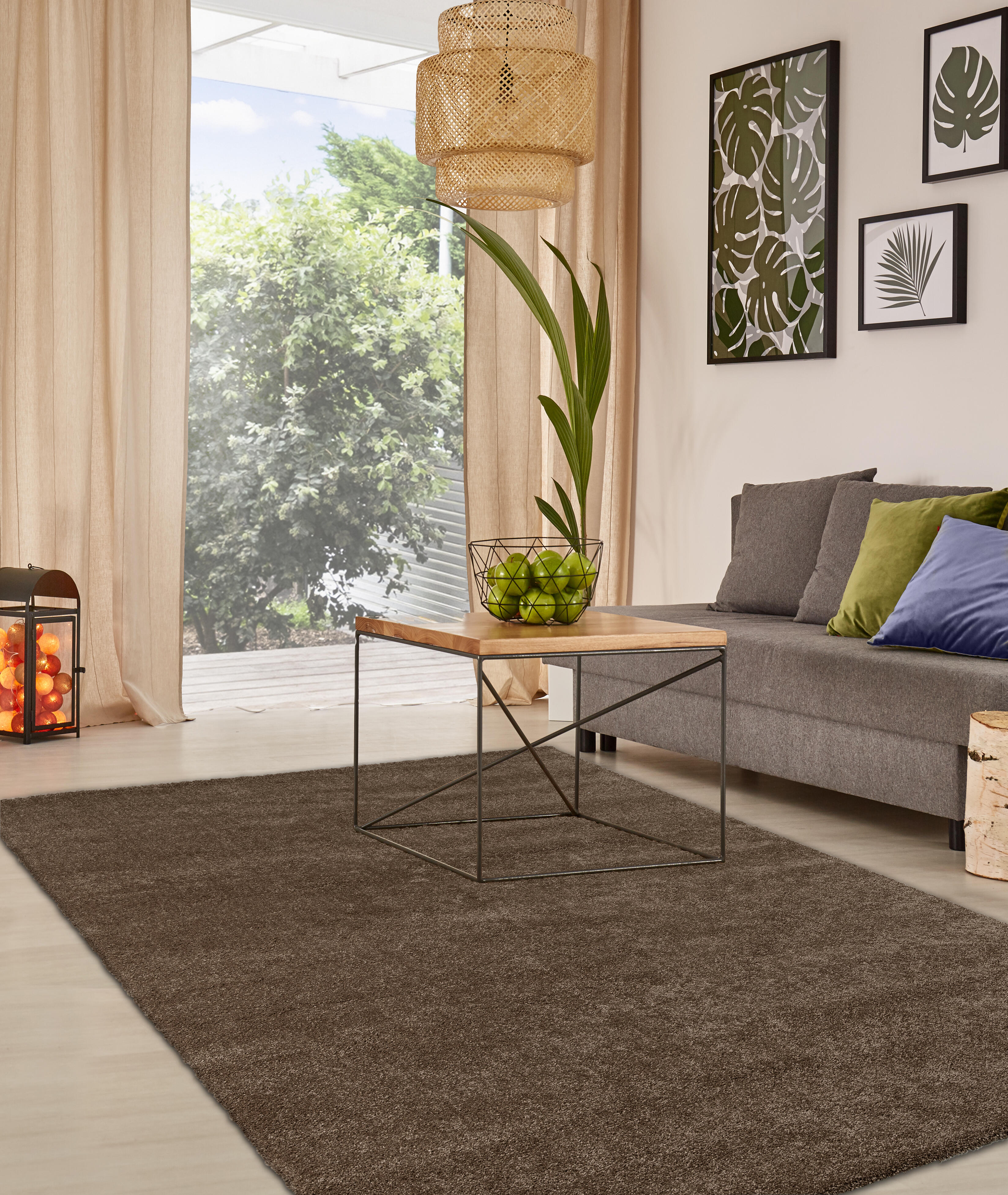 Tapete de interior lavável Almeria 160x230 cm 008 castanho - 3