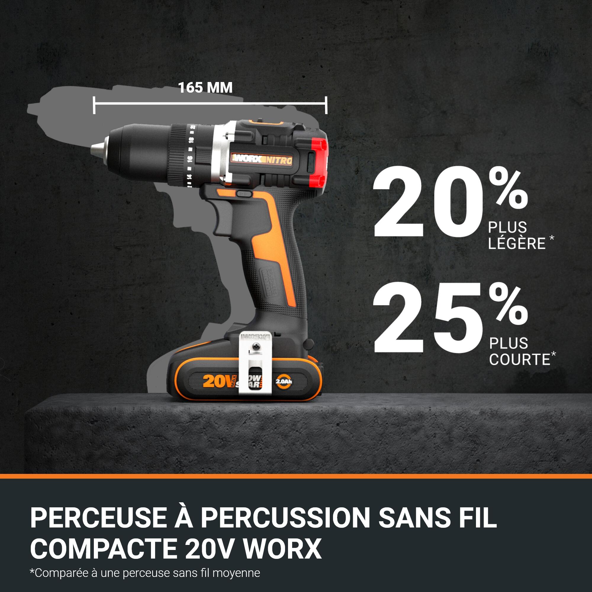 Pack de 2 outils sans fils WORX Wx925, 2 batteries - 4