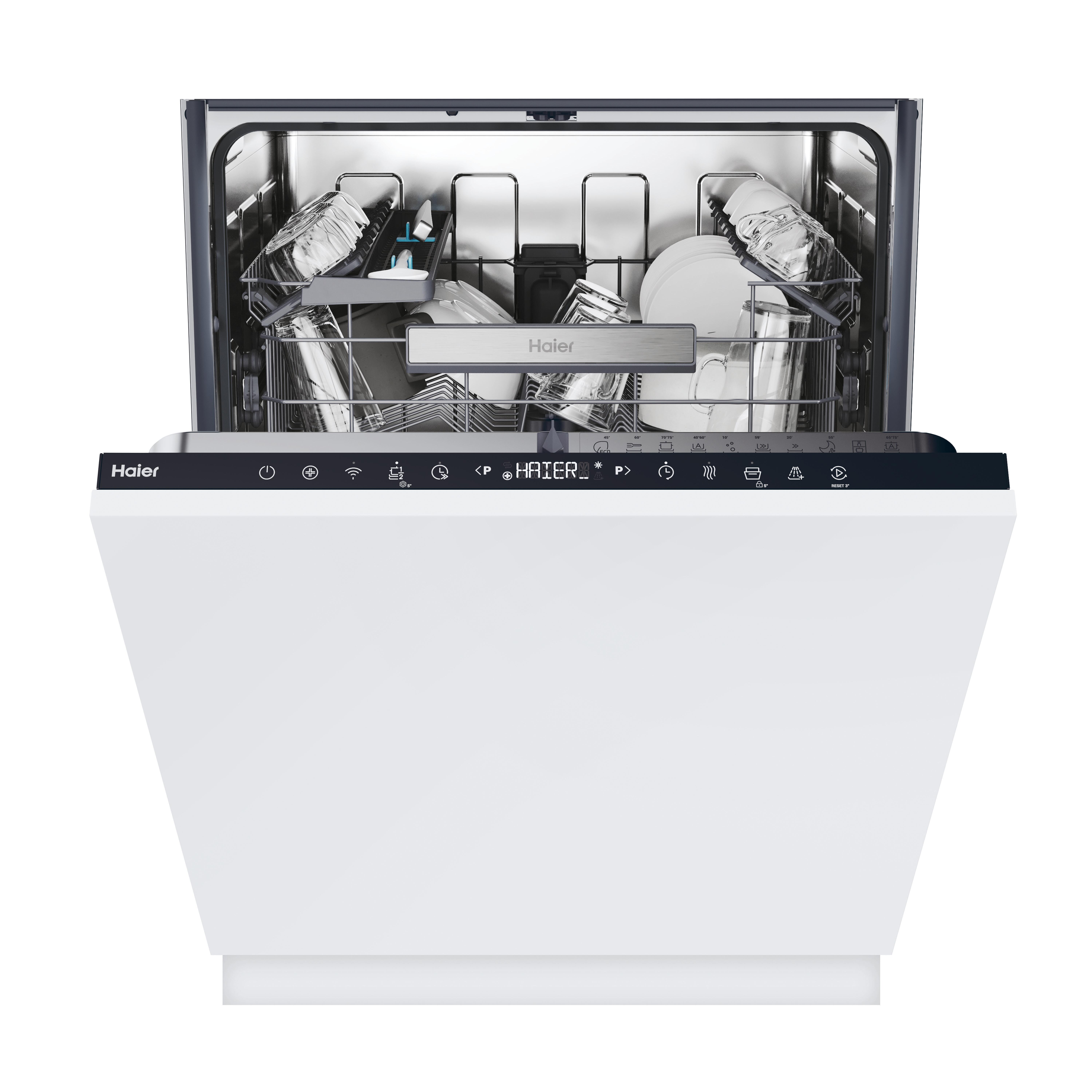 lavavajilla integrable haier xi 4c4s0sb 14 cubiertos 10 programas con inicio diferido negro 60cm clase c