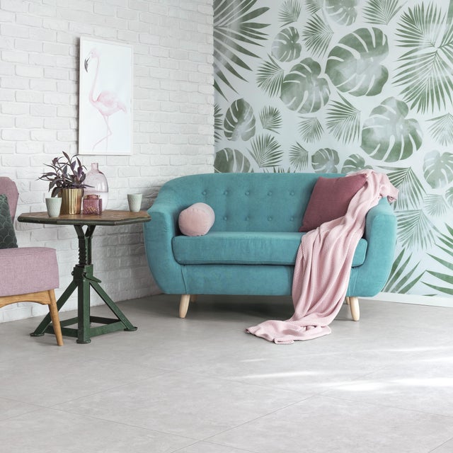 Piastrella da pavimento interno in gres porcellanato 60 x 60 cm rettificato smaltato grigio opaco Remix Concrete R9 traffico intenso (pei 4/5) Sp. 7.4 mm 1.44 mq