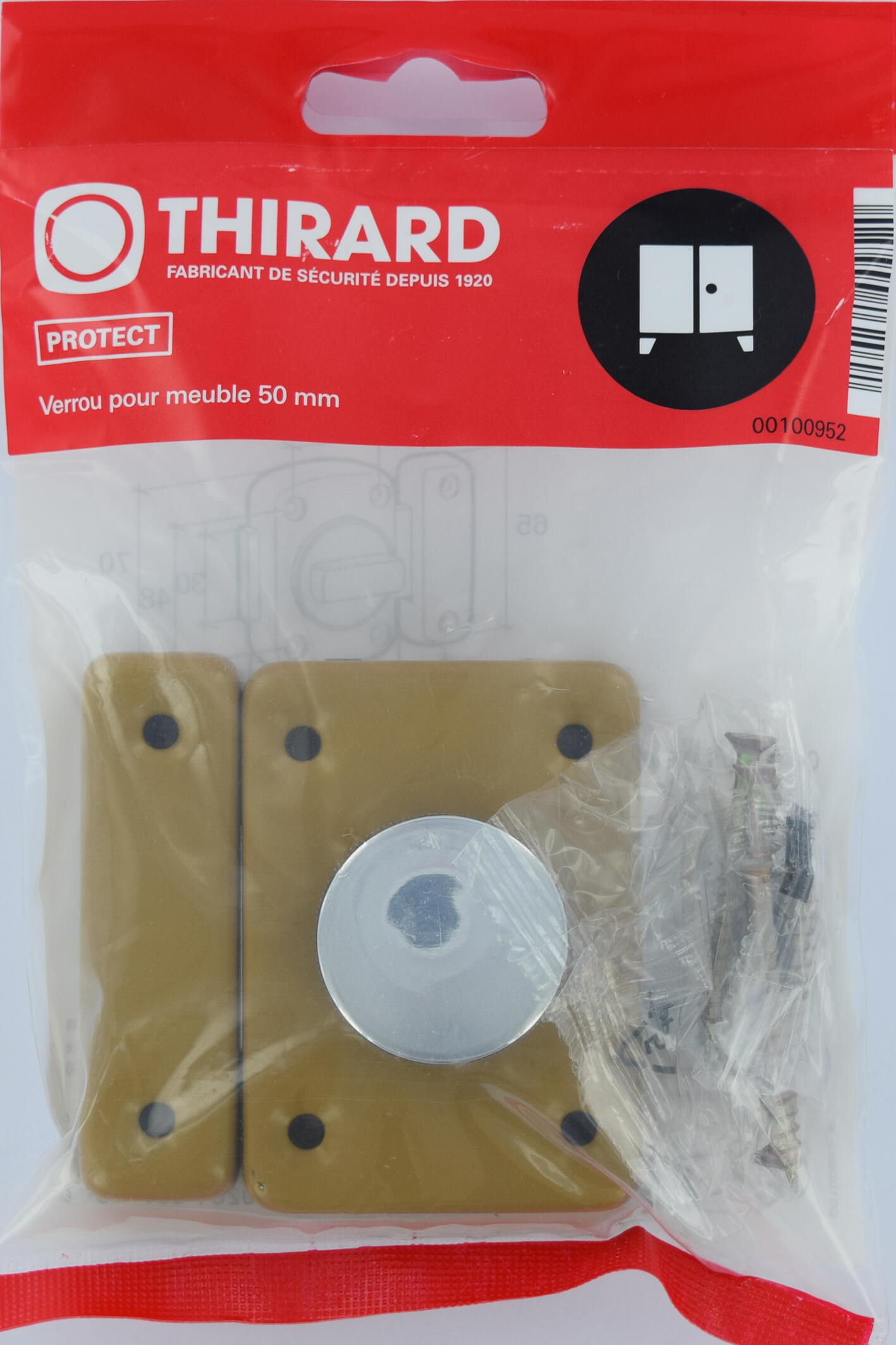 Verrou bouton 50 mm - THIRARD - 4