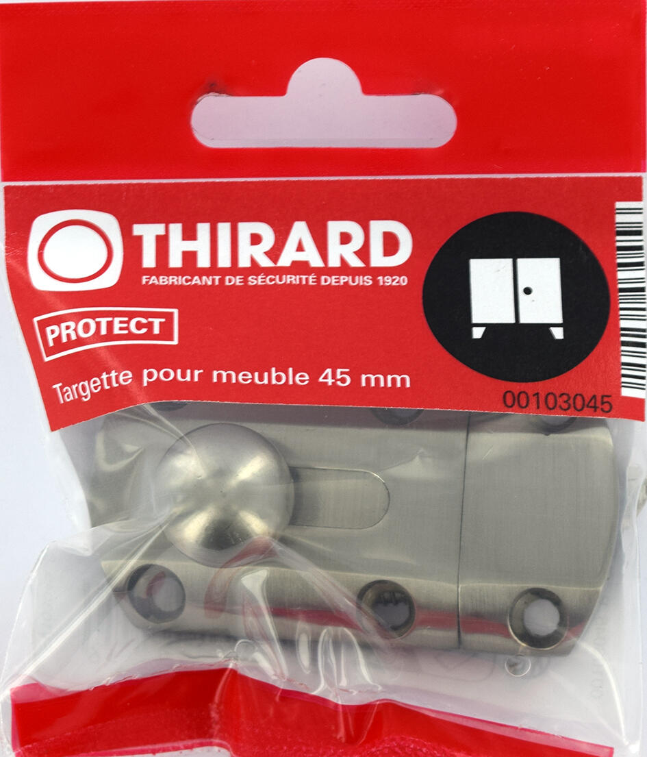 Targette pêne plat nickel satin - THIRARD - 3