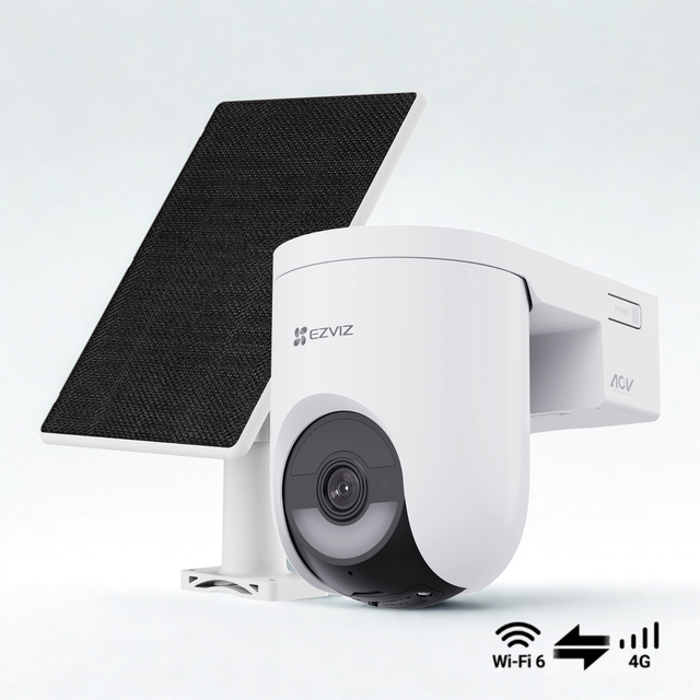 Caméra de surveillance HB8 Lite, 2K+ motorisée Wi-Fi/4G + panneau solaire EZVIZ