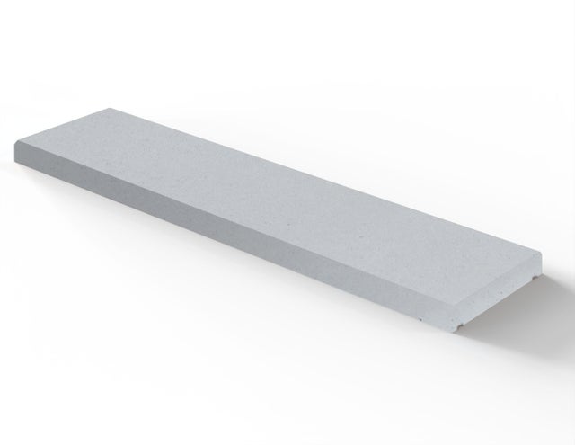COUVRE MUR LISSE PLAT GRIS 99X25CM 