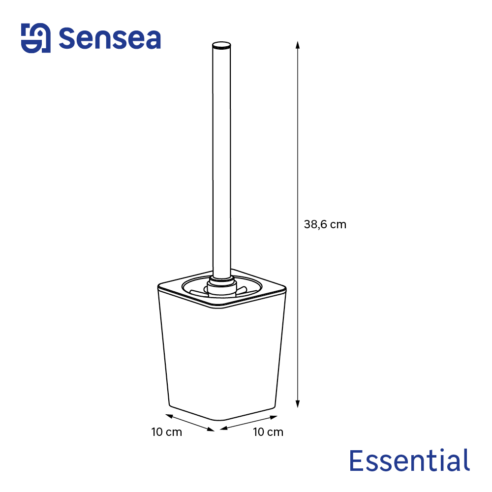 Portascopino Essential H 38.6 cm in polistirene nero - 5
