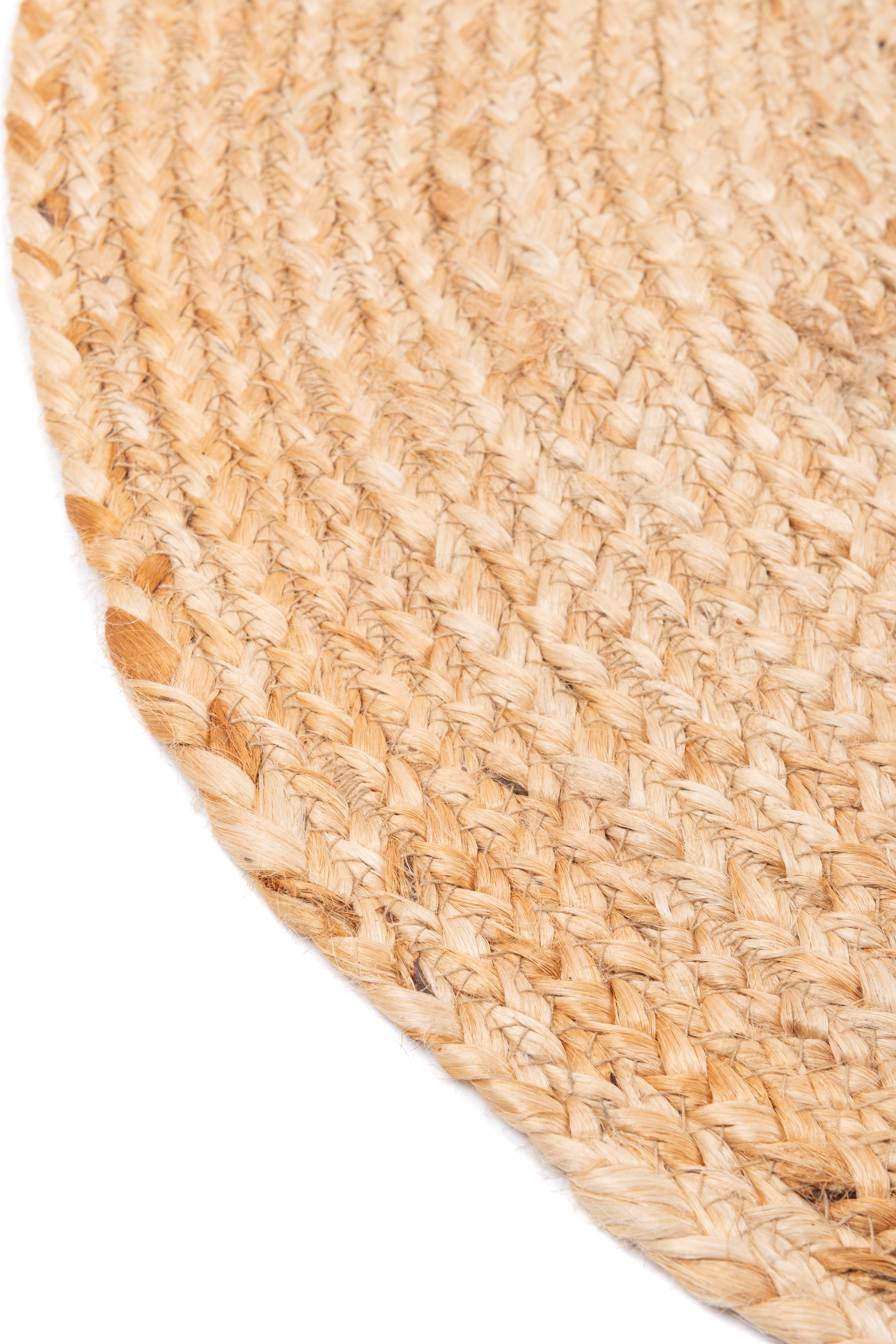 Dywan okrągły z juty Patchwork beżowy śr. 140 cm - 4