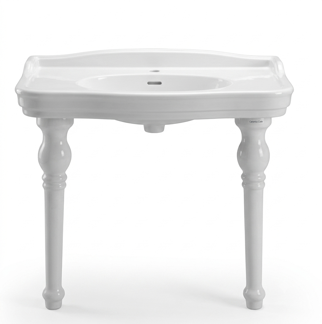 Leroy Merlin coppia di gambe in ceramica in stile impero classico adatto per consolle da 100 cm