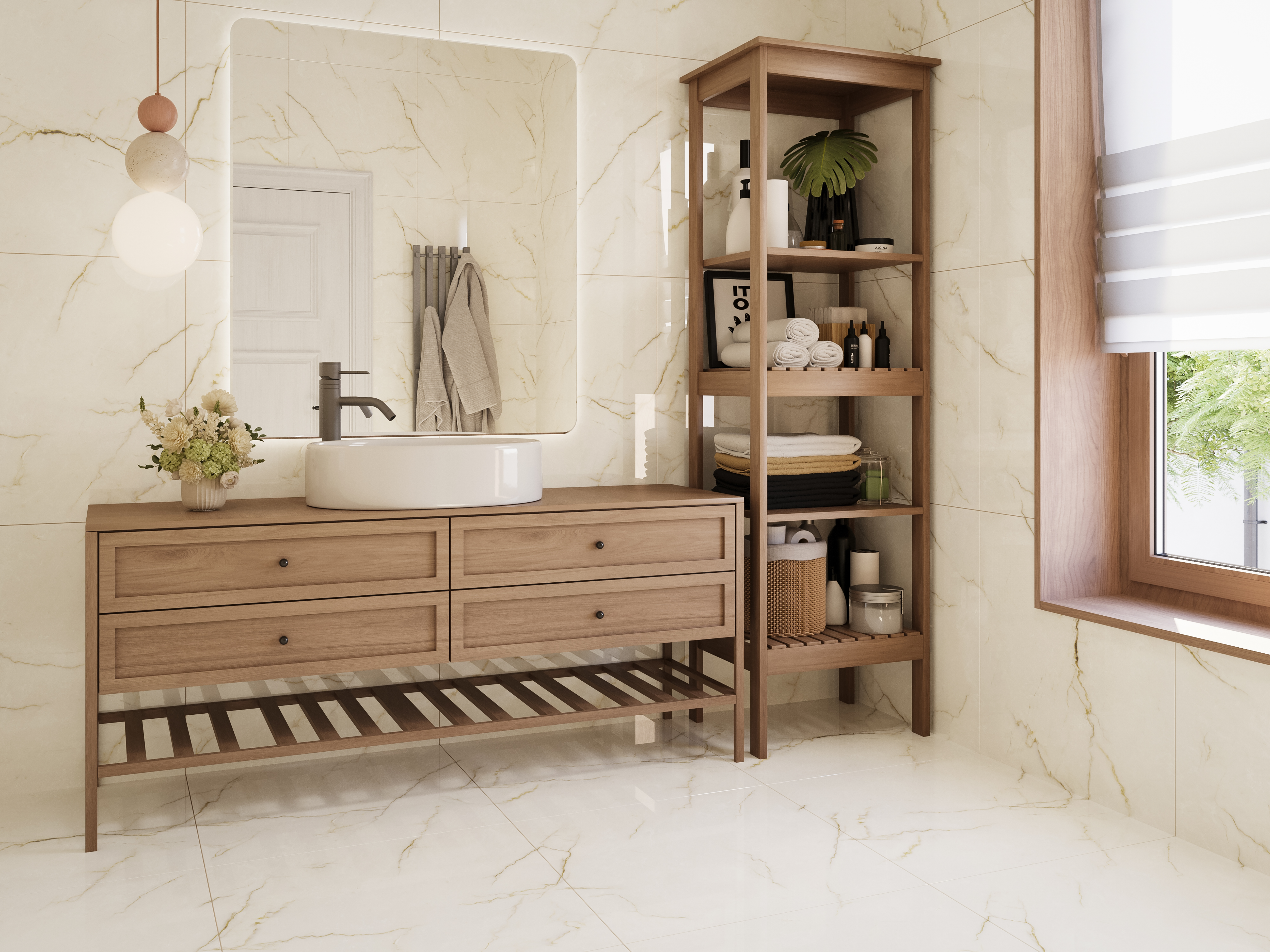Gres szkliwiony Licano Crema Poler 60x60 Vinderen - 2