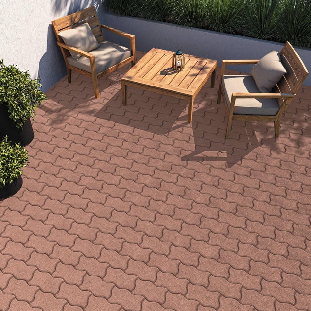 PAVE S ROUGE 24,5X12,5X5 CM LA PIECE