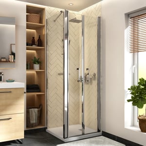 Porte de douche battante transparent, chromé 70 cm, Remix