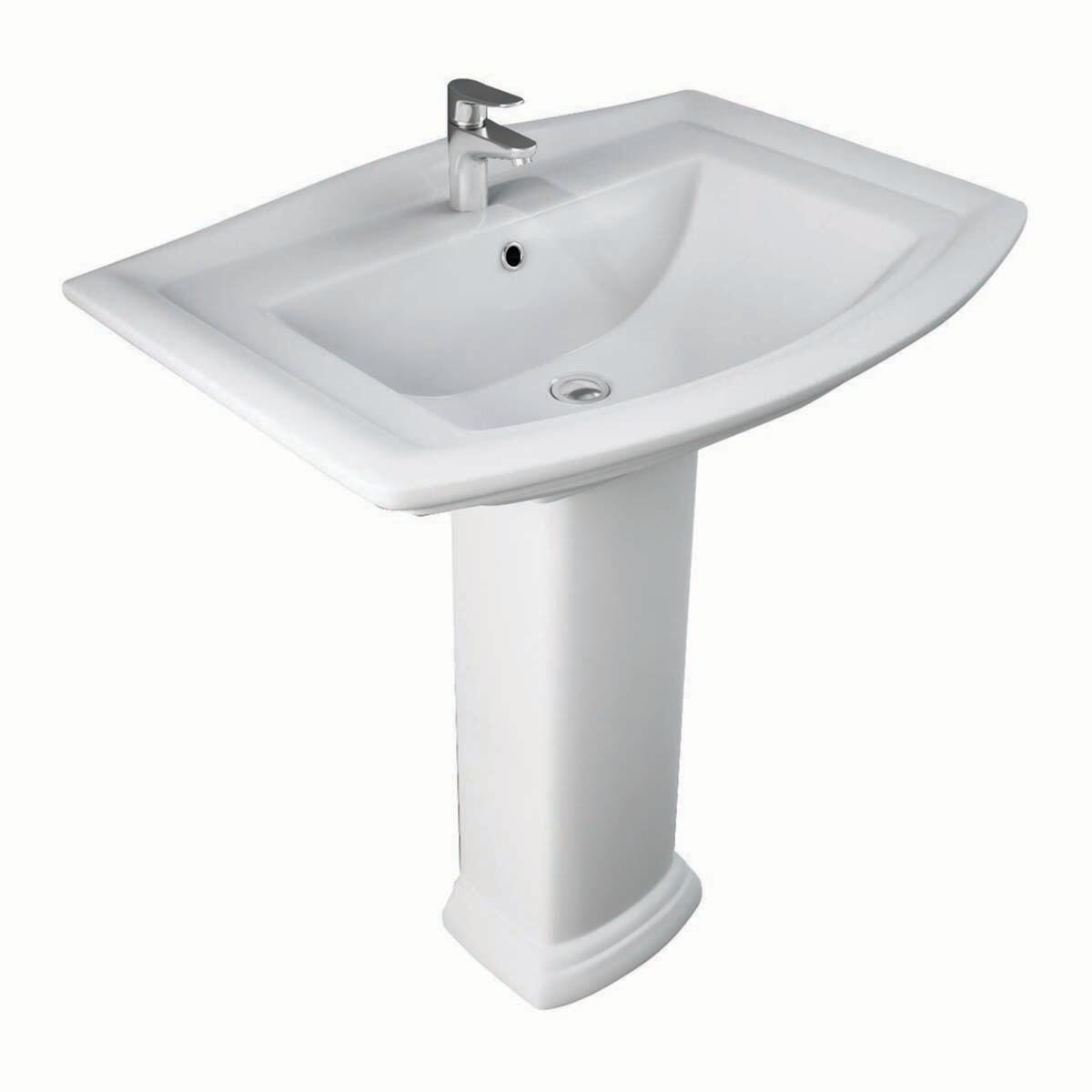 Colonna per lavabo WASHINGTON H 68 x P 27 cm  in ceramica bianco - 2